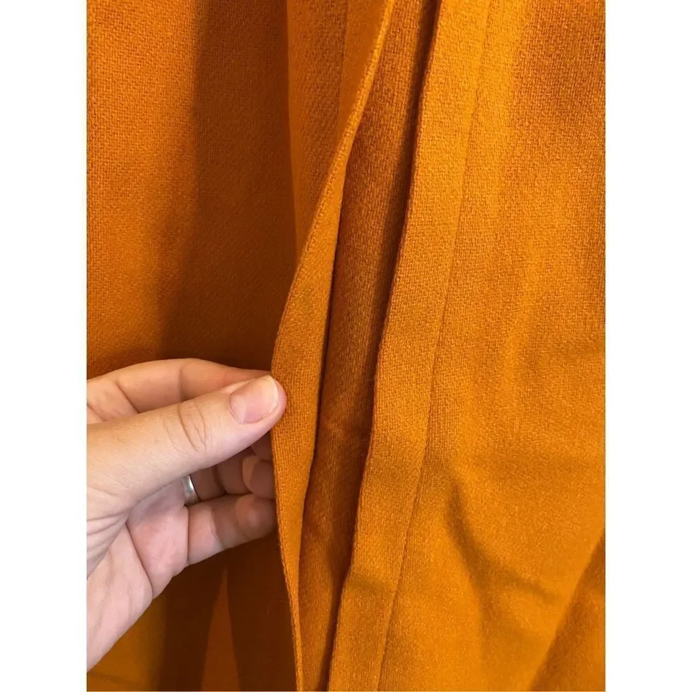 SEARS VINTAGE • Orange Wool Straight Knee-Length Skirt • Ladies Size 6